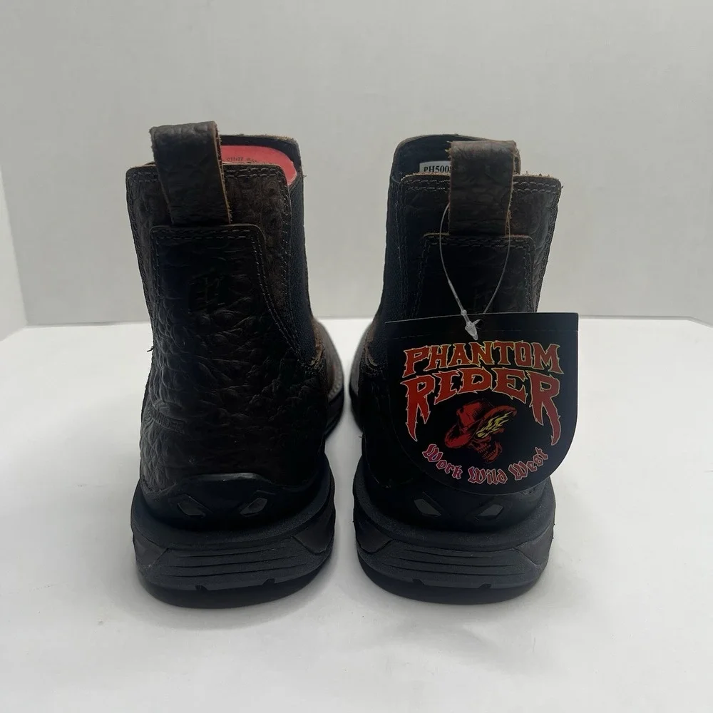 Phantom Rider Crestone PH5008 Mens Romeo Work Boots Brown Leather 8 D NIB